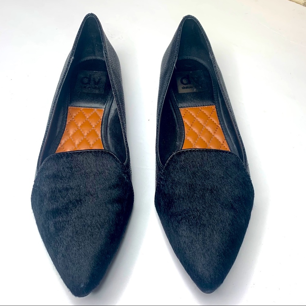 Womens Dolce Vita Calf hair Closed Toe Fla…